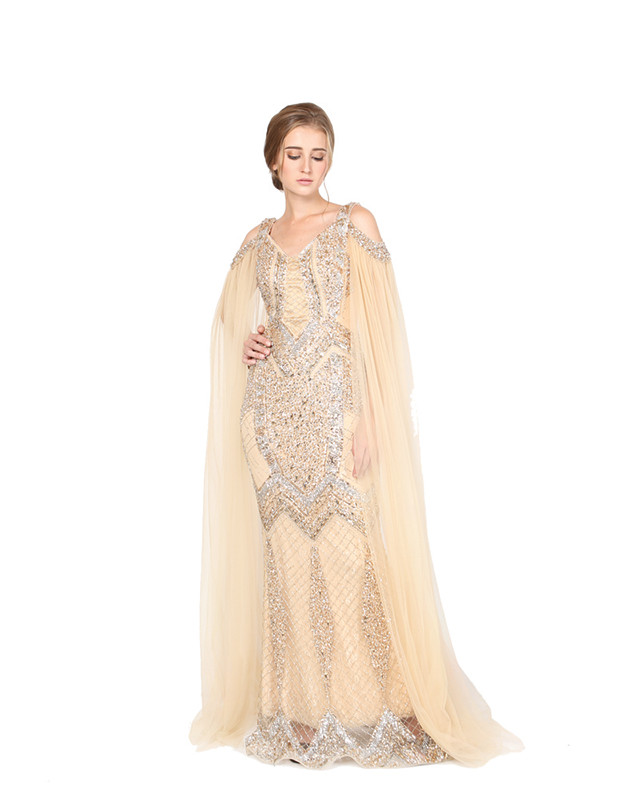 Gold Aphrodite Mermaid with Cape 