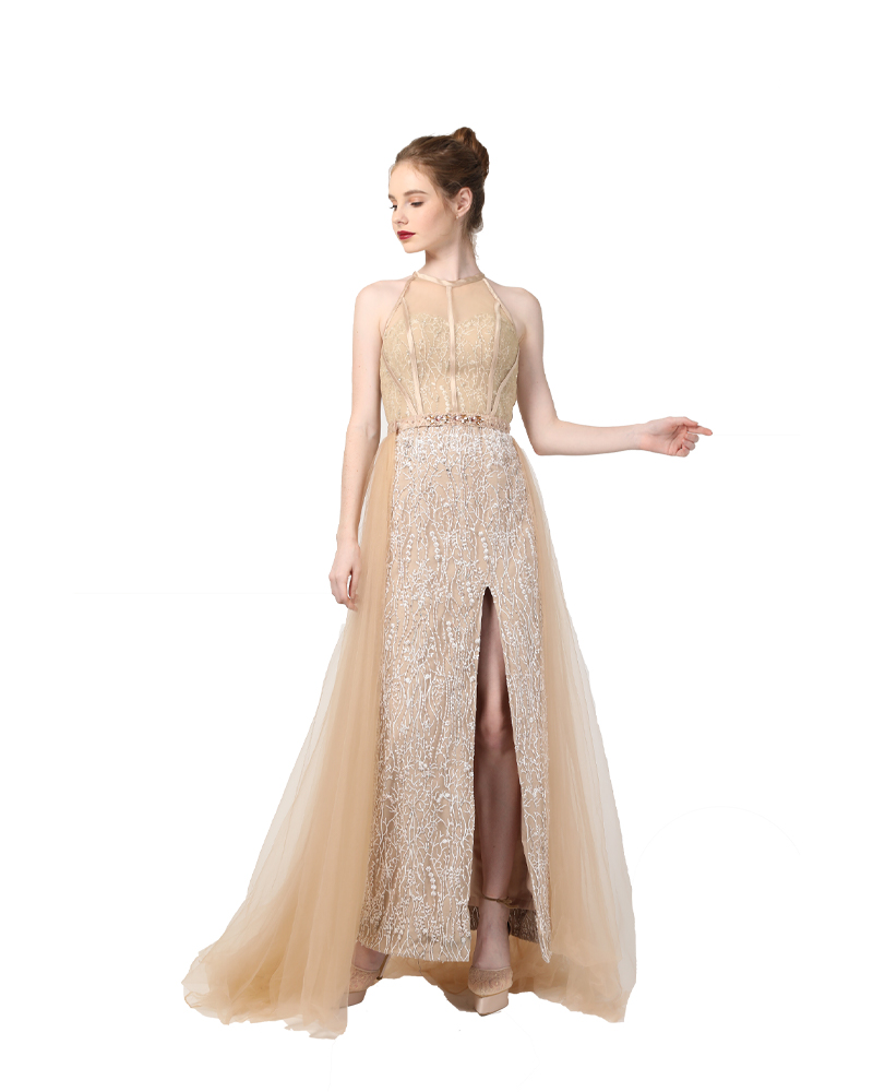 Gold Champagne Elle With Detachable Skirt