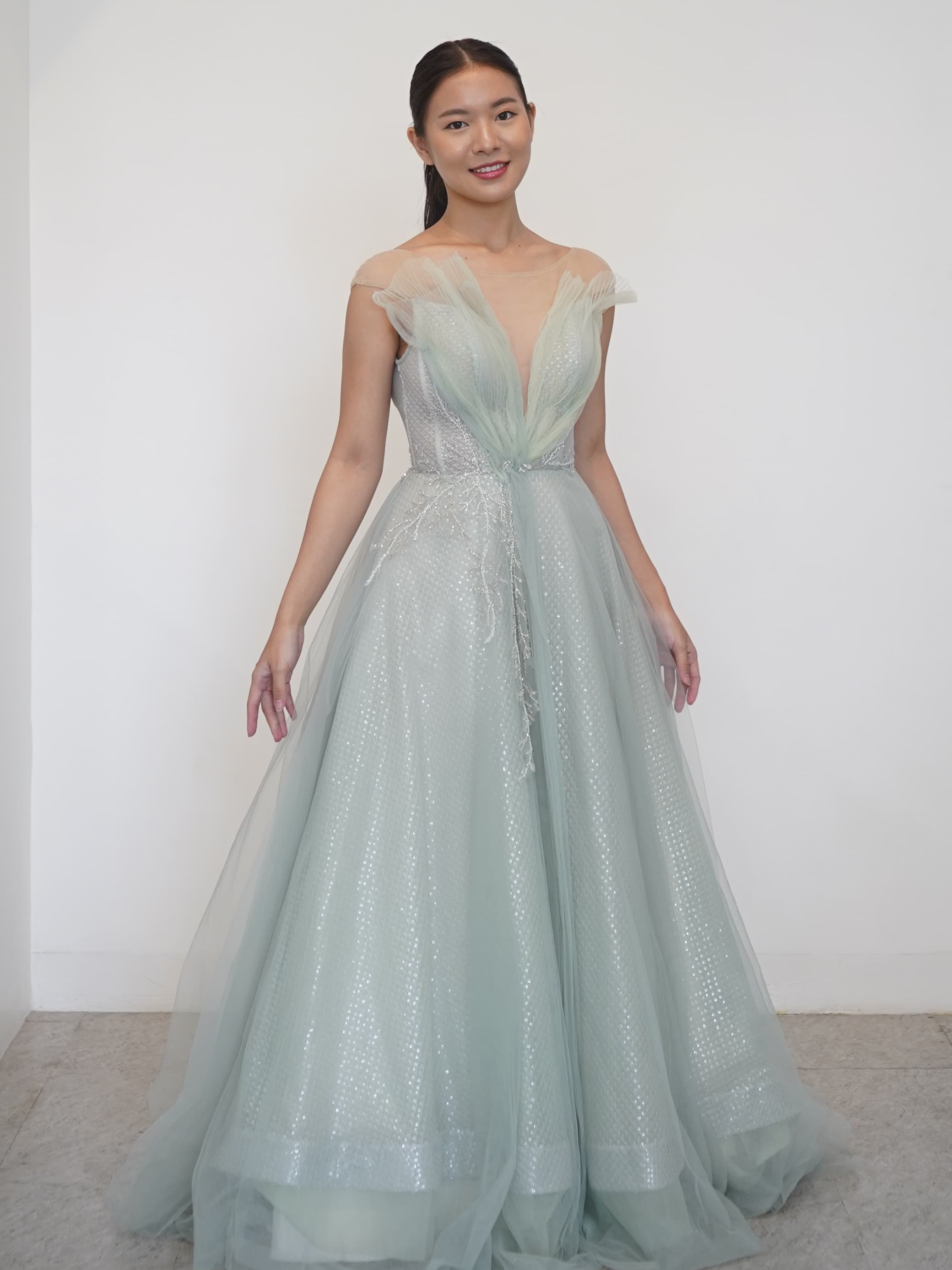 Mint Green Lily Sleeves BH